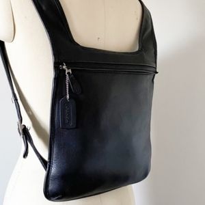 Coach black backpack purse.